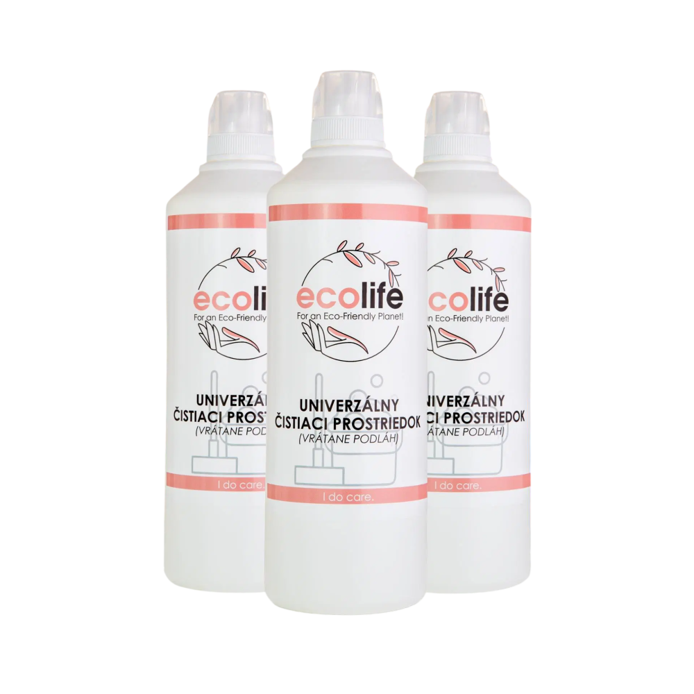 EcoLife TRIO SMART – Soluție universală pentru pardoseli și alte suprafețe (3×1 l)