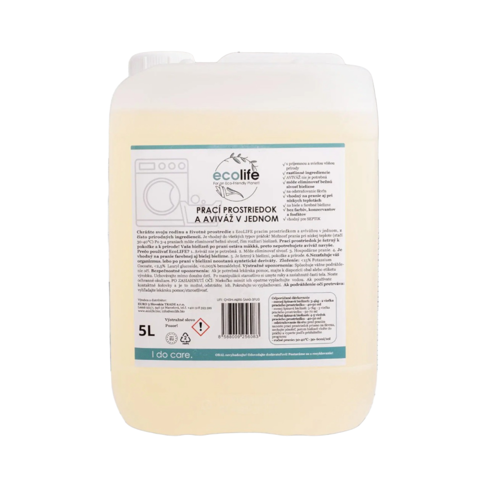 EcoLife Detergent de rufe și balsam 2 în 1 (5 l)
