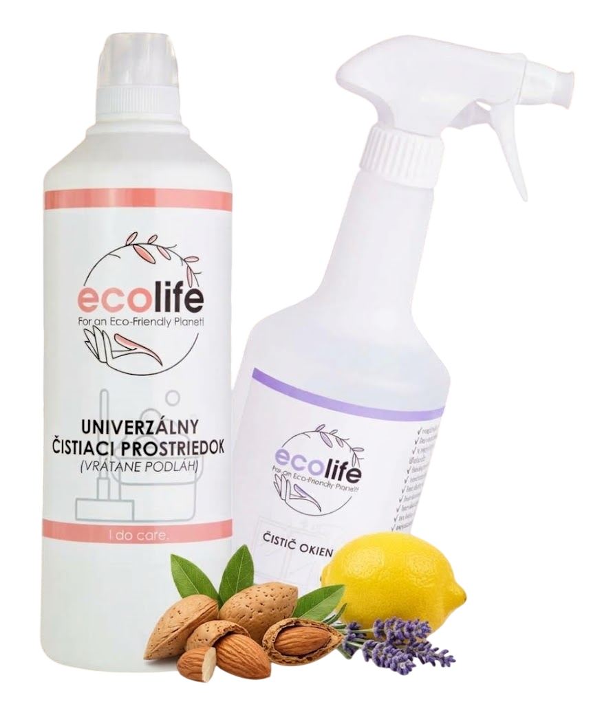 EcoLife Soluție pentru pardoseli și soluție pentru geamuri – acum în pachet 1+1